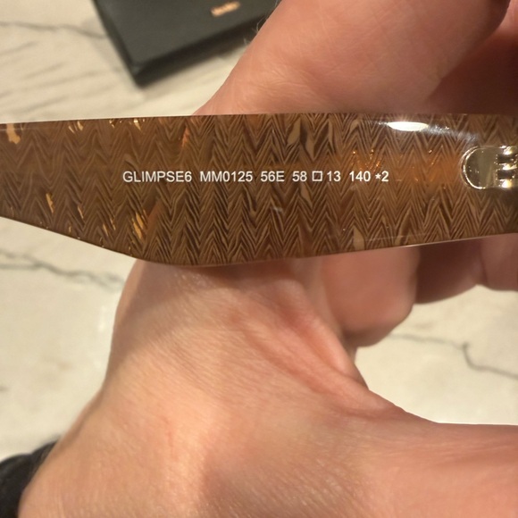 Max Mara MM0125 GLIMPSE6 Textured Havana Brown Oversized Sunglasses 58mm NWOT main image 11